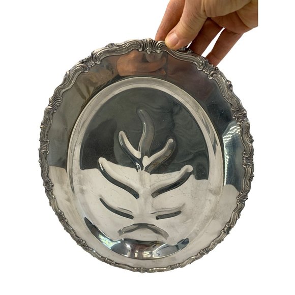 FB Rodgers Silver Co Tree of Life Spring Tray Footed Large 16 x 12" VTG 6573 - Picture 8 of 14